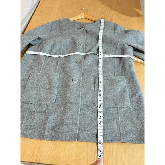 Talbots Women’s Wool Blend Jacket Gray Plus Size Lightweight Quiet Luxury 18WP - Picture 8 of 9